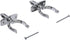 Seachoice Top-Mount Rowlock Set, Chrome-Plated Zinc, Includes 2 Rowlocks with Locking Pins and Sockets