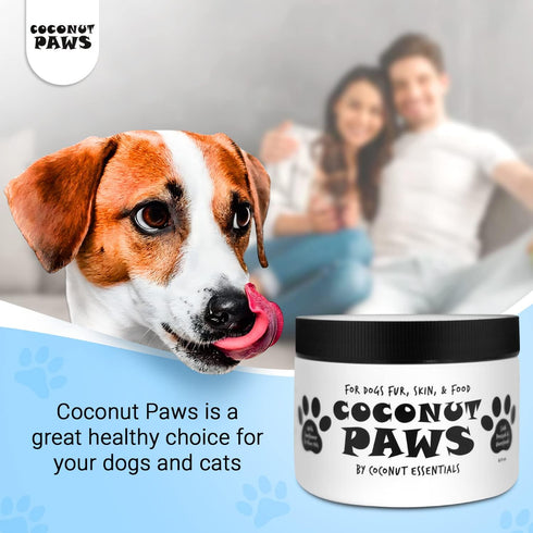 Coconut Paws Coconut Oil for Dogs Skin and Coat, Itching Relief, Hot Spot Treatment, 8oz - COCONUT ESSENTIALS