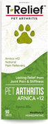 MediNatura T-Relief Pet Arthritis Relief - 90 Tablets with Arnica for Dog & Cat Hip, Joint Pain, Soreness, Stiffness