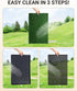 PREMJIN 34"x23" 6 Dog Grass Mat with Tray, Artificial Grass Pee Pads for Dogs Turf Toilet, Reusable Potty Pads for Dogs