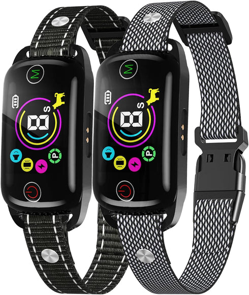 2024 New Dog Bark Collar, Coolait Rechargeable Anti Bark Collar for Large Medium Dogs, 2 Pack with Adjustable