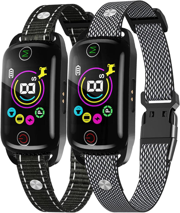 2024 New Dog Bark Collar, Coolait Rechargeable Anti Bark Collar for Large Medium Dogs, 2 Pack with Adjustable