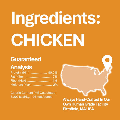 Whole Life Pet Freeze Dried Chicken Cat Treats - Human Grade, One Ingredient, Sourced and Made in The USA