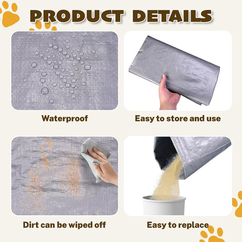 Hollima 59''L 59''W Guinea Pig Rabbit Cat Cage Liner x Waterproof and Washable Tarp Base for Guinea Pig Hedgehog Bunny