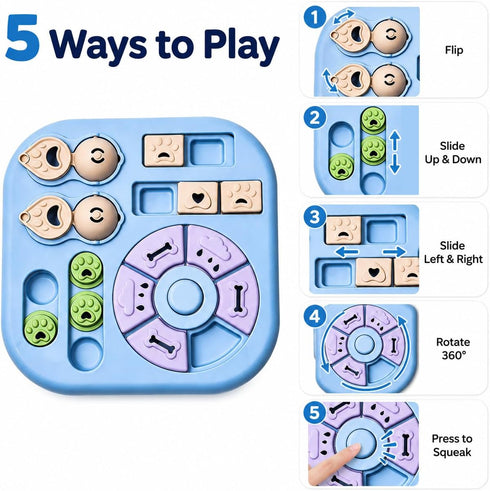 Tee Shirt Galaxy Interactive Dog Treat Puzzle Toys Durable, Dog Puzzle Toy IQ Training Slow Feeder for Large Medium