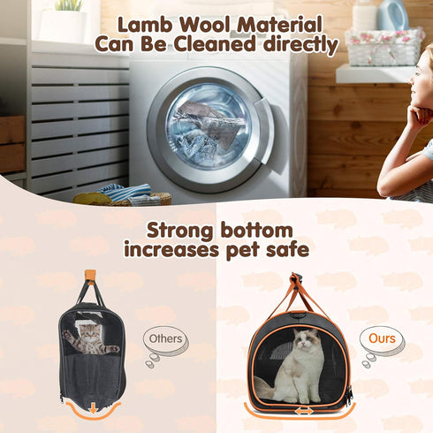 OKMEE 5 4 Cat Carrier TSA Airline Approved with Ventilation for Small Medium Cats Dogs Puppies, Dog Carrier with Big