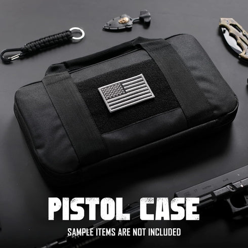 LIVANS Tactical Pistol Gun Case, Padded Handgun Case Double Pistol Wallet Soft Case Rectangle Handgun Pouch