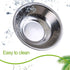 kathson Stainless Steel Whisker Relief Cat Bowl, 4 pcs Shallow Wide Bowls for Pet Cat & Dog Feeding