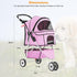 3 BestPet Wheels Pet Dog Stroller Cat Cage Jogger Stroller Cats Travel Folding Carrier Waterproof with Cup Holder