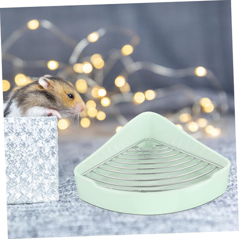 Chinchillas BESPORTBLE Ceramic Pet Toilet Triangle Potty Trainer for Rabbits Guinea Pigs Hamsters Small Animal Cage