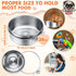 4 Packs Stainless Steel Bird Feeding Dish Cups, 30 oz Bird Feeder for Parrots, Water Food Bowl, Clamp Accessories