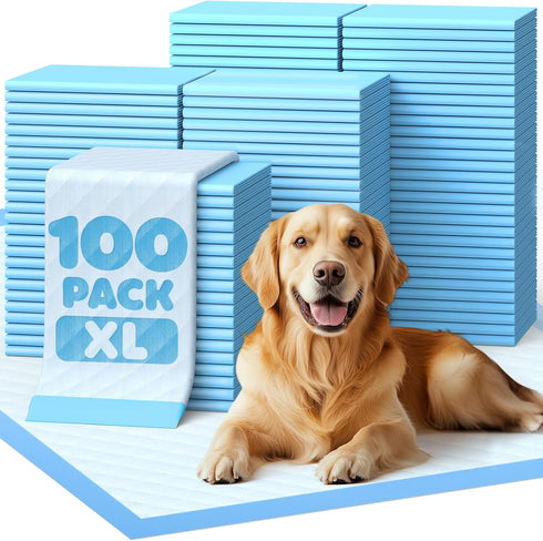 100-Pack Extra Large Pee Pads - 34" x 28" Puppy Pads for
