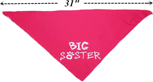 Big Brother Big Sister Dog Bandana - 2 Pack