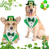 3Pack St.Patrick's Day Dog Costume Puppy Bandana Top Hat Green Shamrock Bow Tie Collar Adjustable Pet Scarf Formal Tux Clothes Irish Tuxedo Outfits for Dogs Cat Dress (3Pcs Irish Hat Tux Bow, Medium)