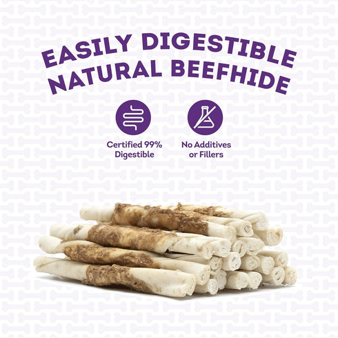 Combo Chews Beefhide Twist Sticks 5" with Chicken Meat Wrap Dog Chew Treats, 22 Count/1 Pack
