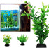 Fish Tank Accessories, 10pcs Green Plastic Plants for Aquarium Decor and Fish Tank Decorations
