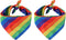 Tinsow 2 Pcs Breathable Bandanas Bibs - Rainbow Dog Kerchief for LGBT+ Pride Day, Dog Collar, Cat Pets Collar