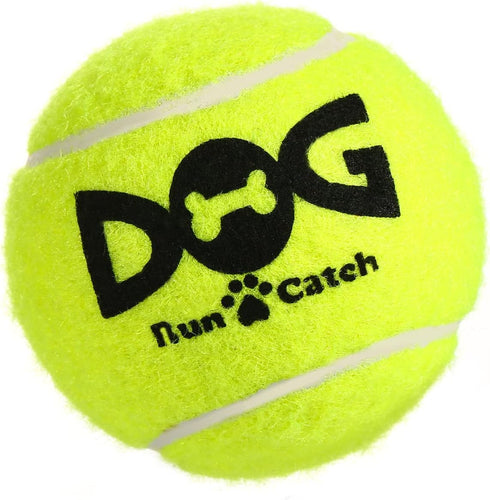 Squeaky Tennis Balls for Dogs Colorful Easy Catching Pet Dog Balls 4 Pack (Squeak-2.5inch-Yellow)