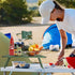 Small Folding Camping Table, Ultralight Portable Mini Beach Table with Carry Bag, Compact Low Side Picnic Tables