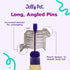 Double Sided Dog Slicker Brush, Small, Purple, Longer Pins, Flexible Head, Fine/Coarse Sides