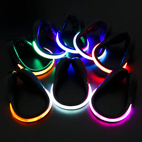 PROLOSO 8 Pack Shoe Lights - Clip On Safety Lights for Runners, Night Walking, Jogging, Biking