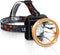 Superbright LED Coon Hunting Light, Waterproof Headlamp Rechargeable Searchlight Adjustable Gold Head Troch for Fishing