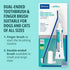 Toothbrush,(Pack 2) Virbac C.E.T. Oral Hygiene Kit for Dogs | Poultry-Flavor Toothpaste | Fingerbrush and Pet
