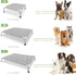 Elevated Outdoor Dog Bed, Updated Raised Pet Cot, Indoor Durable with No-Slip Rubber Feet, Fits up to 100lbs, Gray, L