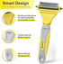 Professional Dog Brush for Shedding - Double Sided Undercoat Rake with 12+23 Blades for Medium & Long Haired Dogs