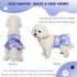 3 Pack Reusable Dog Diapers Female, Washable Doggie Diaper with Skirt Pastel Starry Design, Highly Absorbent Leak-Proof