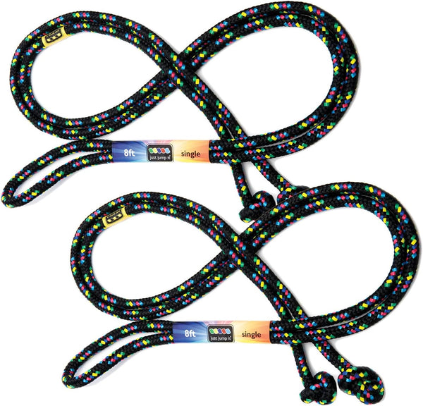 Just Jump It 8' Foot Jump Rope 2 Pack - Active Outdoor Youth Fitness Exercising Equipment for Kids