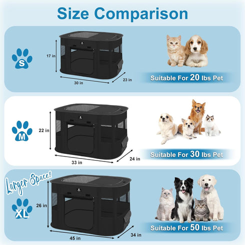 30'' X-ZONE PET Dog Playpen, Puppy Cat Play Pen Portable Foldable Indoor/Outdoor Tent Crate Cage, Portable Pet Crate