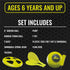 Swingball 5 in 1 Game Set - Includes Soccer, Volleyball, Tailball, and Tennis for Outdoor Fun