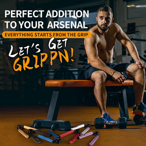 Grip Strength Trainer Set, 50-300LB (6 Pack), Metal No Slip Hand Gripper for Strength Training and Exercise