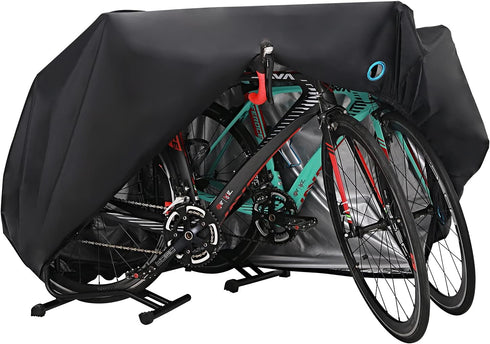 Waterproof Outdoor Bike Cover for 2-3 Bikes with Lock Hole for Mountain and Road Bikes