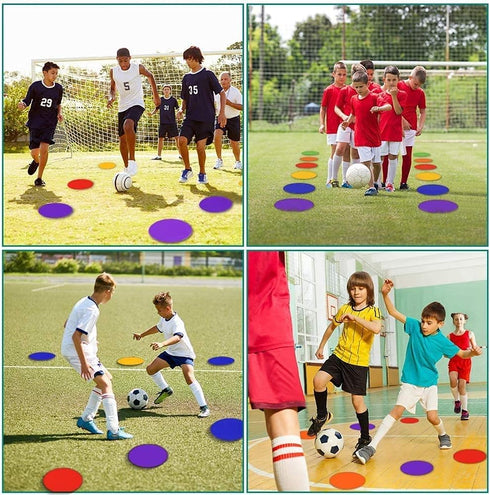 ZIECE 9inch 10inch 12/18/24/36 Poly Spots Spot Markers for Gym Floor Pcs Flat Cones Non-Slip Rubber Floor Dots Circles