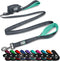 Black Rhino Heavy Duty Dog Leash, 6 ft Long, Double Handle, Padded Traffic Control, Reflective, Aqua