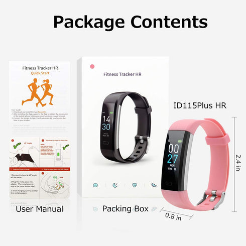 Fitness Tracker with Heart Rate, Activity Tracker, Sleep Monitor, Smart Watch Health Tracker, IP68 Pedometer Step