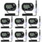 AEDIKO 8pcs Aquarium Thermometer LCD Digital Fish Tank Thermometer with Water-Resistant Sensor Probe