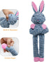 BUYPOW 5 Pack No Stuffing Dog Toys for Large Dogs, Squeaky Crinkle Interactive Dog Animals, Plush Teething Toys to Keep