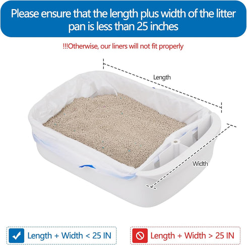 DSPET Liners-20 Counts, Self Cleaning Cat Litter Box Extra Thick Litter Bags for Automatic Cat Litter Box Robot