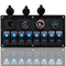 FXC 12V 24V Blue LED ON/Off Marine Multi Function Switch Panel - Waterproof 8 Gang Rocker Switch Panel