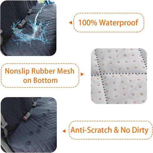 Honest Dog Car Seat Covers, Dog seat Cover with Side Flap for Cars, Trucks, and Suv's - Waterproof & Nonslip Pet Seat