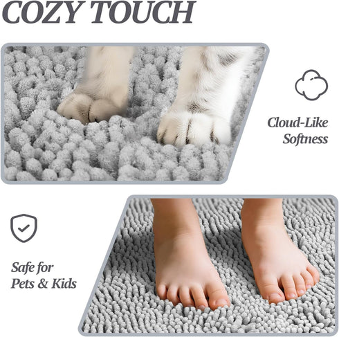 31" 20", VIVAGLORY Dog Door Mat Absorpmax Dog Rug for Muddy Paw, Mat for Muddy Paw Door Indoor Floor Entryway