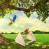 Kalekey 13" Chicken Perch for Coop - Natural Pine Wood Chicken Roosting Perch with Decorative Design, Baby Chick Toys