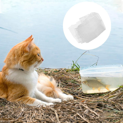 Fish Jumping Net, Clear Mesh Net for Fish Tank Screen Covering (White) Aquarium Mesh Netting