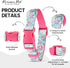 Parisian Pet Dog Collar - Adjustable “Spring Blossoms” Pattern Pink Buckle Safety Collar for Small Dogs - Breathable