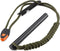 FOSTAR 5 Inch Emergency Weatherproof Flint Ferrocerium Rod Fire Starter with Whistle and Paracord Lanyard