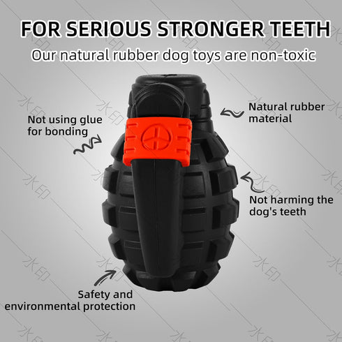 Dog Toys for Aggressive Chewers, Indestructible Chew Toys for Large Dogs, Durable Heavy Duty Dog Toy (Black)