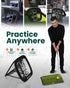 Giraffy Co. Set 3-Target Golf Chipping Net with Mat & Practice Balls - Pop-Up Chipping Net, Scoring Board, Tee & Carry
